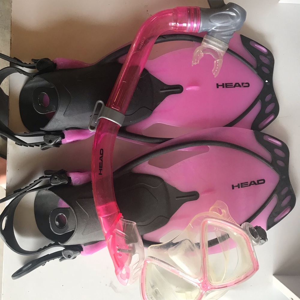HEAD youth snorkel set foot size 9-13